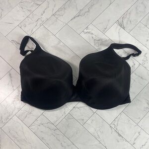 NWOT Cacique Lane Bryant Womens Full Coverage Bra Black Smooth UNDERWIRE 40G
